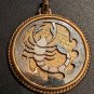 Vintage Golden Scorpio Medallion Pendant
