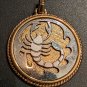 Vintage Golden Scorpio Medallion Pendant