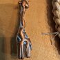 Copper Over Silver Tone Giraffe Brooch Pin MCM