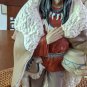 North America Native American Ceramic Figure Clad In Winter Attire