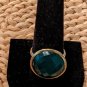 Round Faceted Aventurine 925 Sterling Silver Ring Size 10