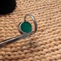 Round Faceted Aventurine 925 Sterling Silver Ring Size 10