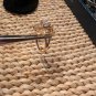 Golden 925 Silver K's Ring With Cz Center And Sides, Size 10