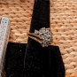 18k GE Gold Plated CZ Cocktail Ring size 7