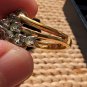 18k GE Gold Plated CZ Cocktail Ring size 7