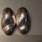 Large Puffy 925 Silver ClipOn Earrings 20 Grams 1.2 Inches eac Modernist Style