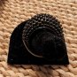 Black Spinal Dome Cocktail Ring Size 8
