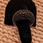 Black Spinal Dome Cocktail Ring Size 8