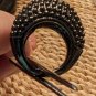 Black Spinal Dome Cocktail Ring Size 8