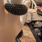 Black Spinal Dome Cocktail Ring Size 8