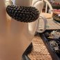 Black Spinal Dome Cocktail Ring Size 8