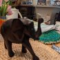 Vintage Hand Made Carved Wood Elephant