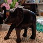 Vintage Hand Made Carved Wood Elephant