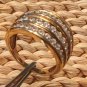 3 Cts Cz Wide Band 925 K's Ring Marked Size 9