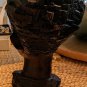 Vintage Hand Carved Male Head Sculpture 8&acirc;�� Tall Solid Wood