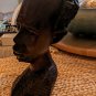 Vintage Hand Carved Male Head Sculpture 8&acirc;�� Tall Solid Wood