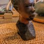 Vintage Hand Carved Male Head Sculpture 8&acirc;�� Tall Solid Wood