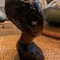 Vintage Hand Carved Male Head Sculpture 8&acirc;�� Tall Solid Wood