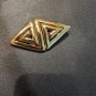 Nicely Designed Diamond Shaped Gold Tone MONET Pin Brooch