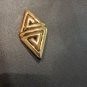 Nicely Designed Diamond Shaped Gold Tone MONET Pin Brooch