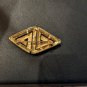 Nicely Designed Diamond Shaped Gold Tone MONET Pin Brooch