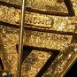 Nicely Designed Diamond Shaped Gold Tone MONET Pin Brooch