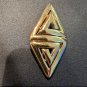Nicely Designed Diamond Shaped Gold Tone MONET Pin Brooch