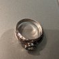 Milor Italy 925 Sterling Silver Ring W Rose Cut Clear Crystal Center Stone 7.5