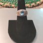 sterling silver blue topaz and diamonds ring size 6.5 women