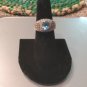 sterling silver blue topaz and diamonds ring size 6.5 women
