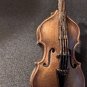 Vintage Violin Pin Back Brass 2.5"