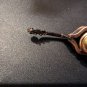 Vintage Violin Pin Back Brass 2.5"
