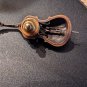 Vintage Violin Pin Back Brass 2.5"