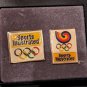 Vintage Sports Illustrated Pins Seoul 1988 Olympic Games Two Pin Set Lot of 2 !!