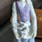 Vintage Glazed Porcelain Lady Holding Apron full of Kittens Cat Pawing at Dress