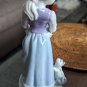 Vintage Glazed Porcelain Lady Holding Apron full of Kittens Cat Pawing at Dress