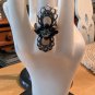 Vintage 80s Unique Custom Gently Large Ring size 8 Adjustable free shipping.