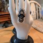 Vintage 80s Unique Custom Gently Large Ring size 8 Adjustable free shipping.