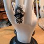 Vintage 80s Unique Custom Gently Large Ring size 8 Adjustable free shipping.