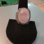 Large Wide Stainless Steel Cocktail Ring With Beautiful Moonstone size 8