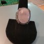 Large Wide Stainless Steel Cocktail Ring With Beautiful Moonstone size 8