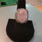 Large Wide Stainless Steel Cocktail Ring With Beautiful Moonstone size 8