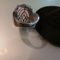 Large Wide Stainless Steel Cocktail Ring With Beautiful Moonstone size 8