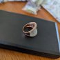 Beautiful 925 Sterling Silver CN FZN Cz Pave Two Tone Ring size 8