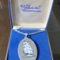 Blackinton Mass USA Tall Sails Ship Large Pewter Pendant And Chain New In Box
