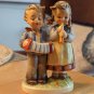 Hummel Figurine-BIRTHDAY SERENADE-#218- TMK4-Boy w/accordion-Girl w/horn Goebel