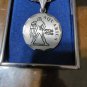 Vintage Blackinton Pewter Aquarius Chain & Pendant Necklace In Box USA