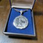 Vintage Blackinton Pewter Aquarius Chain & Pendant Necklace In Box USA