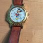 Lorus Quartz Disney Watch Japan Movmnt V421 0061 R2 Original Brown leather strap