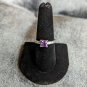 Purple Amethyst 925 Silver Ring Size 8